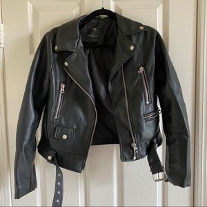 Zara Faux Leather Jacket Medium